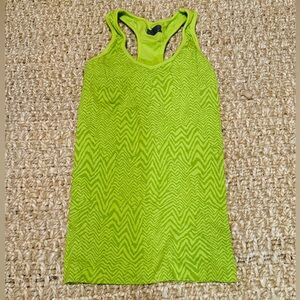 Athleta tank with built in bra, Green, Size Small